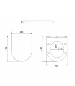 Poseidon Reno 1064 Slim Toilet Seat -Renovation SC1064 Spec