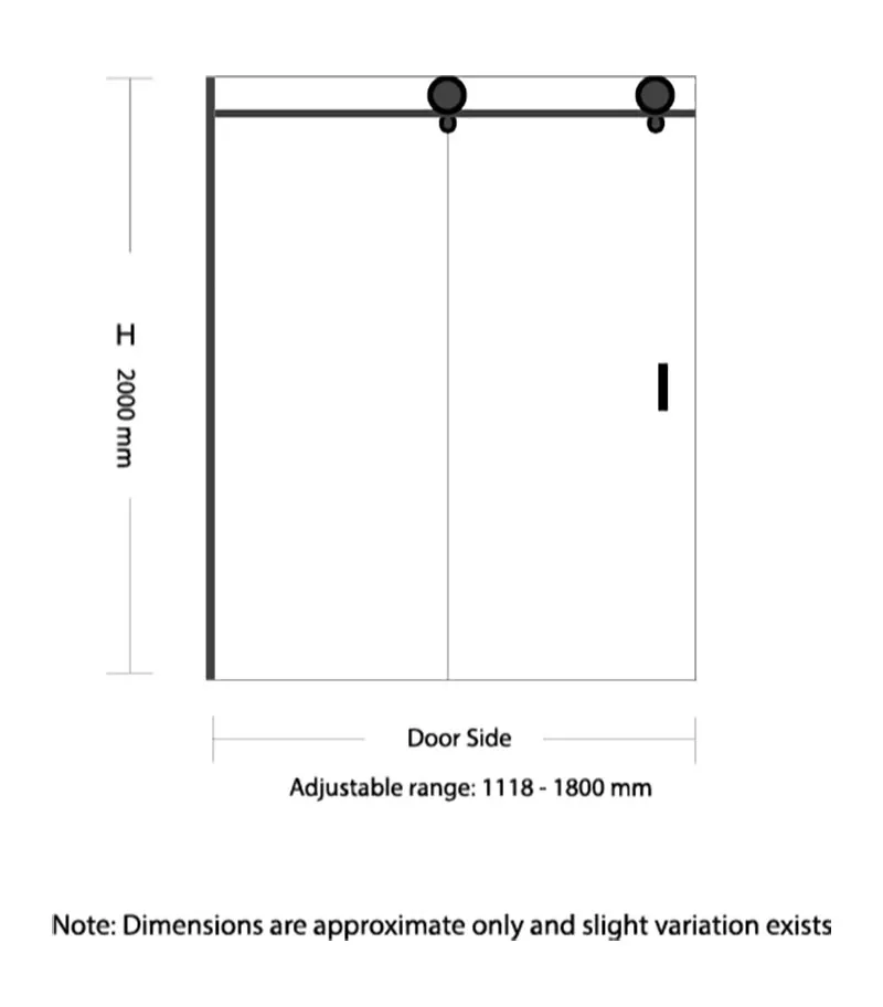 Roma Milano Chrome Fittings Frameless Wall To Wall Shower Screen Top Round Rod 4 Roma Milano Chrome Fittings Frameless Wall To Wall Shower Screen Top Round Rod - Image 2