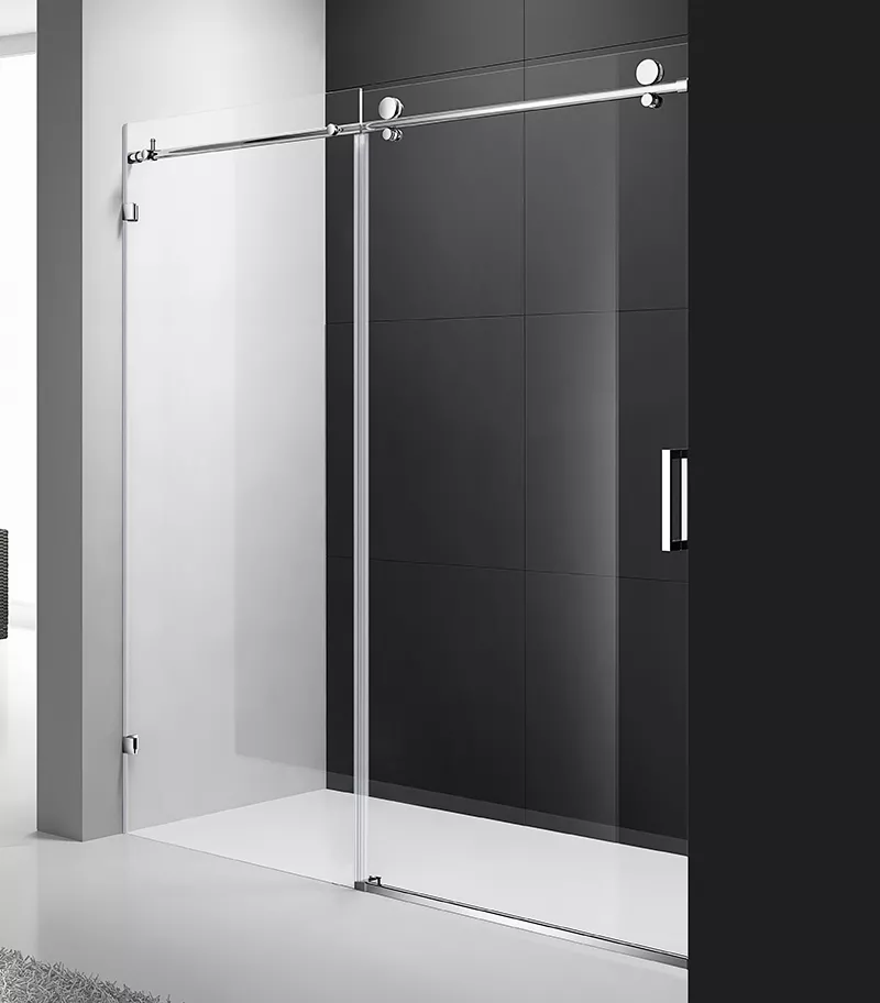 Roma Milano Chrome Fittings Frameless Wall To Wall Shower Screen Top Round Rod 3 Roma Milano Chrome Fittings Frameless Wall To Wall Shower Screen Top Round Rod