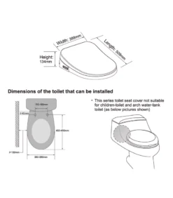 Poseidon Stella Smart Toilet Seat – Gloss White -Renovation SMBD Spec