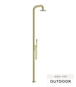 Elle 316 Stainless Steel Freestanding Twin Shower – Brushed Gold