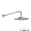 Elle 316 Stainless Steel Shower Head With Arm – Brushed Stainless -Renovation SST6803B