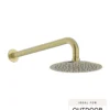 Elle 316 Stainless Steel Shower Head With Arm – Brushed Gold 1 Elle 316 Stainless Steel Shower Head With Arm – Brushed Gold -Renovation SST6803BG