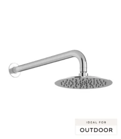 Elle 316 Stainless Steel Shower Head With Arm – Chrome