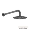 Elle 316 Stainless Steel Shower Head With Arm – Gunmetal Grey