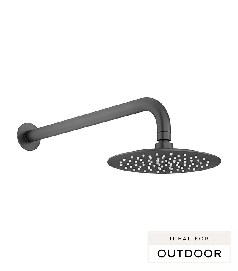 Elle 316 Stainless Steel Shower Head With Arm – Gunmetal Grey 3 Elle 316 Stainless Steel Shower Head With Arm – Gunmetal Grey