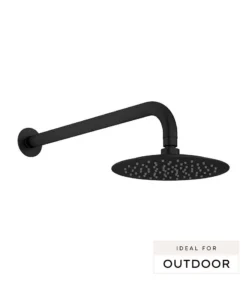Elle 316 Stainless Steel Shower Head With Arm – Matt Black