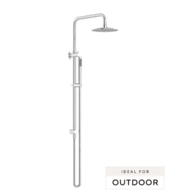 Elle 316 Stainless Steel Twin Shower On Rail – Chrome