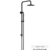 Elle 316 Stainless Steel Twin Shower On Rail – Matt Black -Renovation SST6808MB