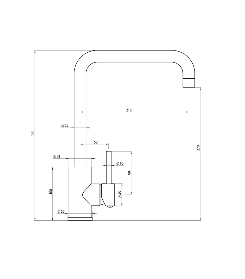 Elle Stainless Steel Project MK2 Chrome Sink Mixer 4 Elle Stainless Steel Project MK2 Chrome Sink Mixer - Image 2