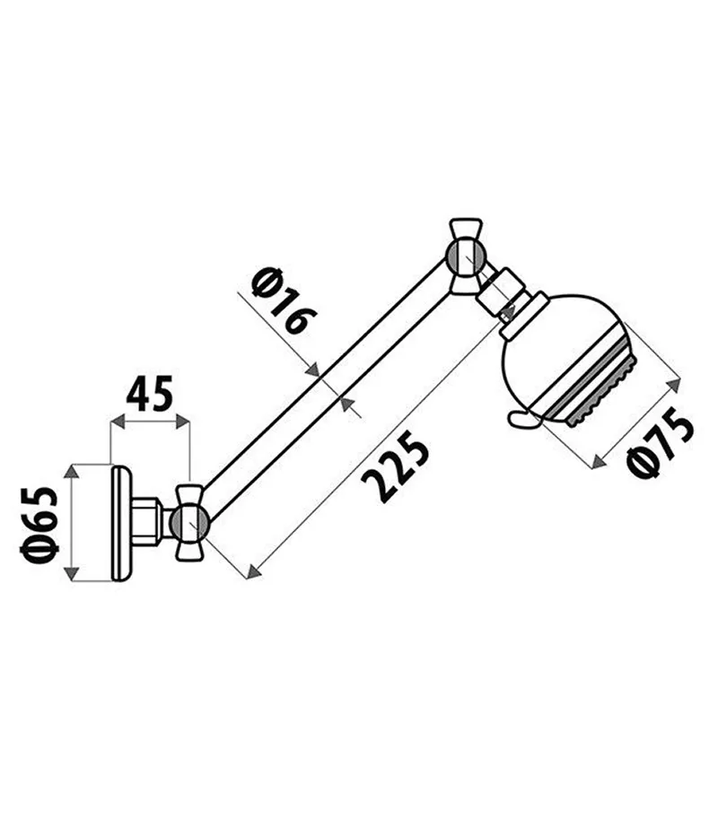 3 Function ‘SAT’ Shower Head On All Directional Arm 4 3 Function ‘SAT’ Shower Head On All Directional Arm - Image 2