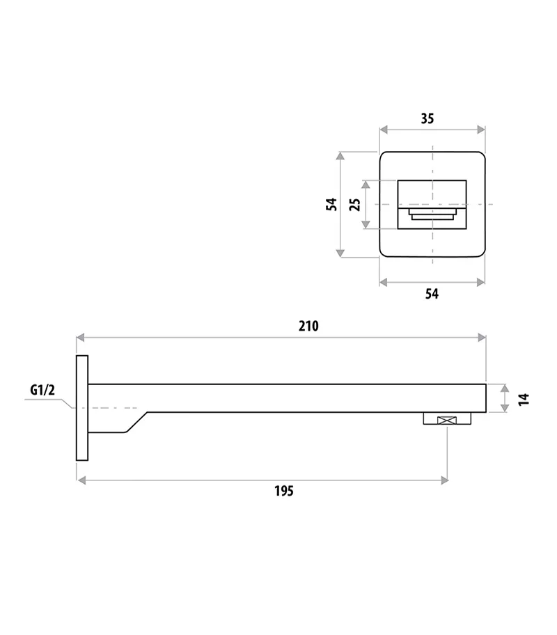 Gabe Chrome Spout 200mm 4 Gabe Chrome Spout 200mm - Image 2