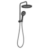 Gabe Matt Black Twin Shower Without Rail -Renovation T7801BK New