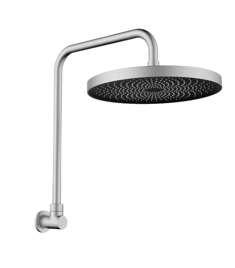 Gabe Brushed Nickel Shower Head With Arm 3 Gabe Brushed Nickel Shower Head With Arm