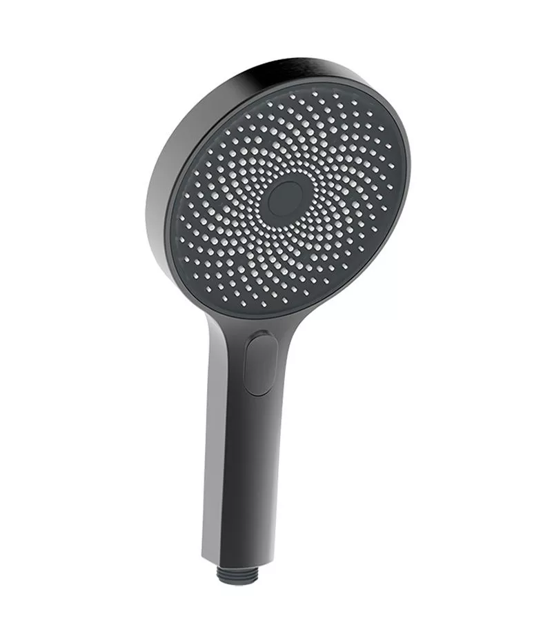 Gabe Gunmetal Grey Round Hand Shower With Wall Bracket 4 Gabe Gunmetal Grey Round Hand Shower With Wall Bracket - Image 2