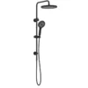 Gabe Matt Black Twin Shower On Rail -Renovation T7808BK New