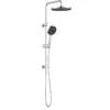 Gabe Chrome Twin Shower On Rail -Renovation T7808CP New