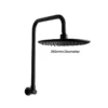 Loui Matt Black Shower Head With Arm
