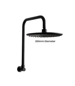 Loui Matt Black Shower Head With Arm
