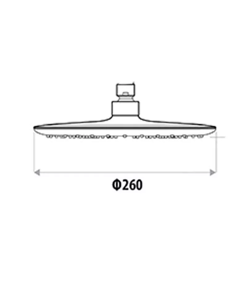 Loui Chrome Round Shower Head 260mm 4 Loui Chrome Round Shower Head 260mm - Image 2