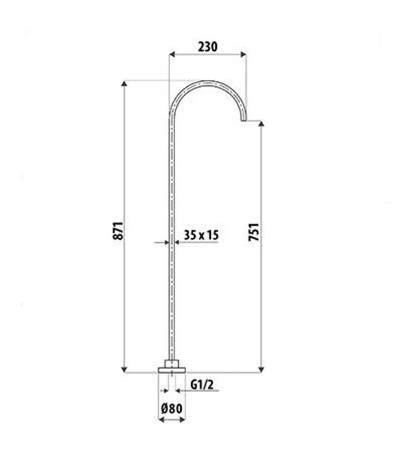 Liberty Chrome Freestanding Bath Spout 4 Liberty Chrome Freestanding Bath Spout - Image 2