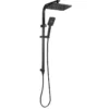 Liberty Matt Black Twin Shower On Rail -Renovation T9988BK