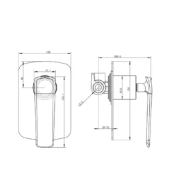 Esperia Matt Black Wall Mixer -Renovation WM46 S 3