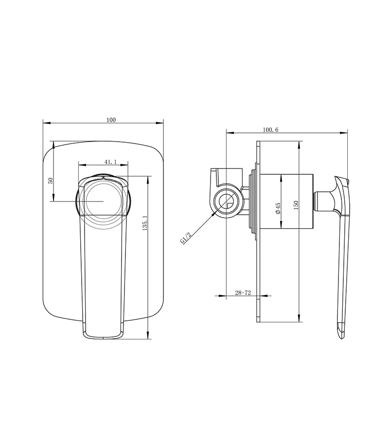 Esperia Gunmetal Grey Wall Mixer 4 Esperia Gunmetal Grey Wall Mixer - Image 2