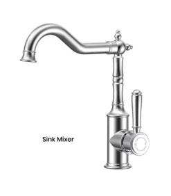 IKON Clasico Chrome Solid Handle Sink Mixer